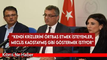 Erhürman: Kendi krizlerini örtbas etmek isteyenler, Meclis kaostaymış gibi göstermek istiyor